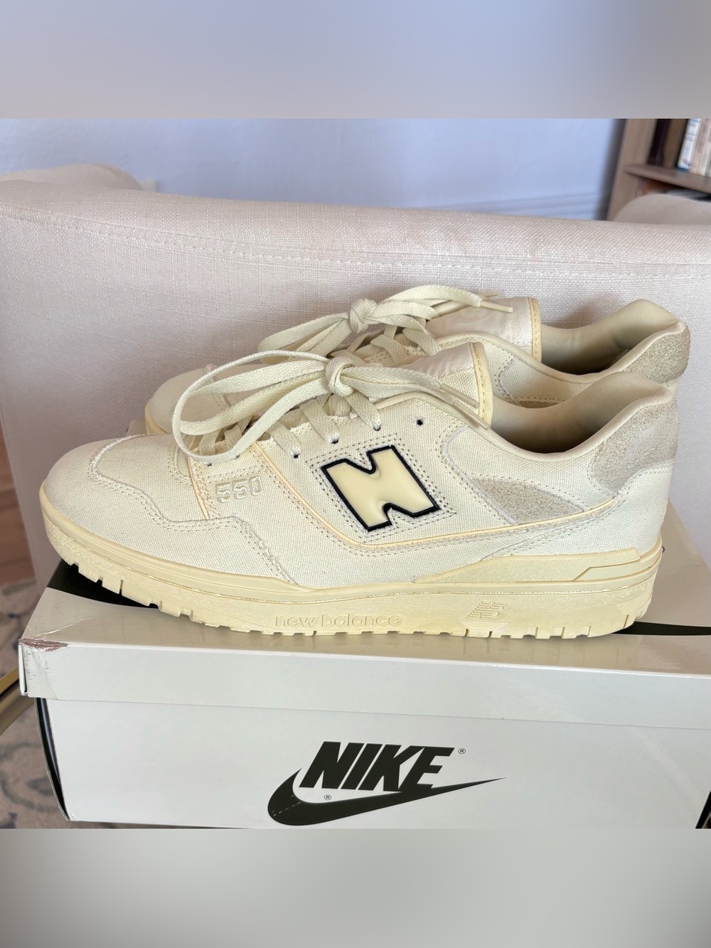 New Balance 550 Joe Fresh Goods Conversations Amongst Us Men’s 12 Ivory Canvas